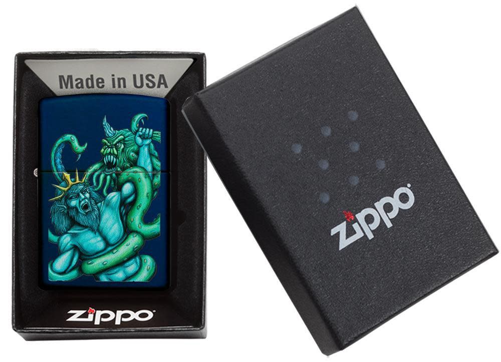 Zippo Navy Matte Sea King Design