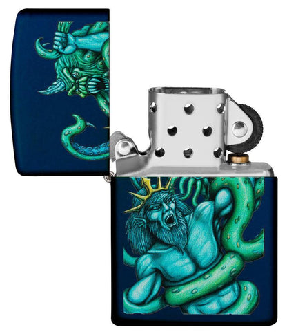 Zippo Navy Matte Sea King Design