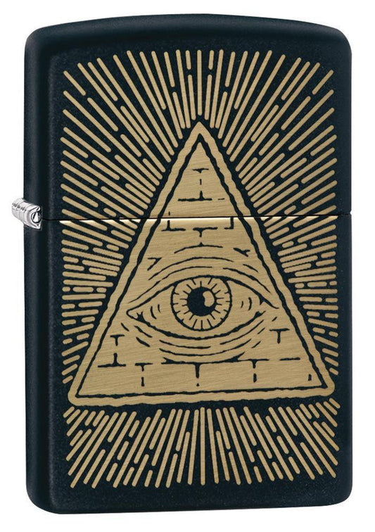 Zippo Eye of Providence Black Matte Design