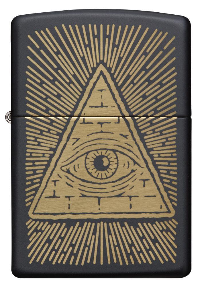 Zippo Eye of Providence Black Matte Design