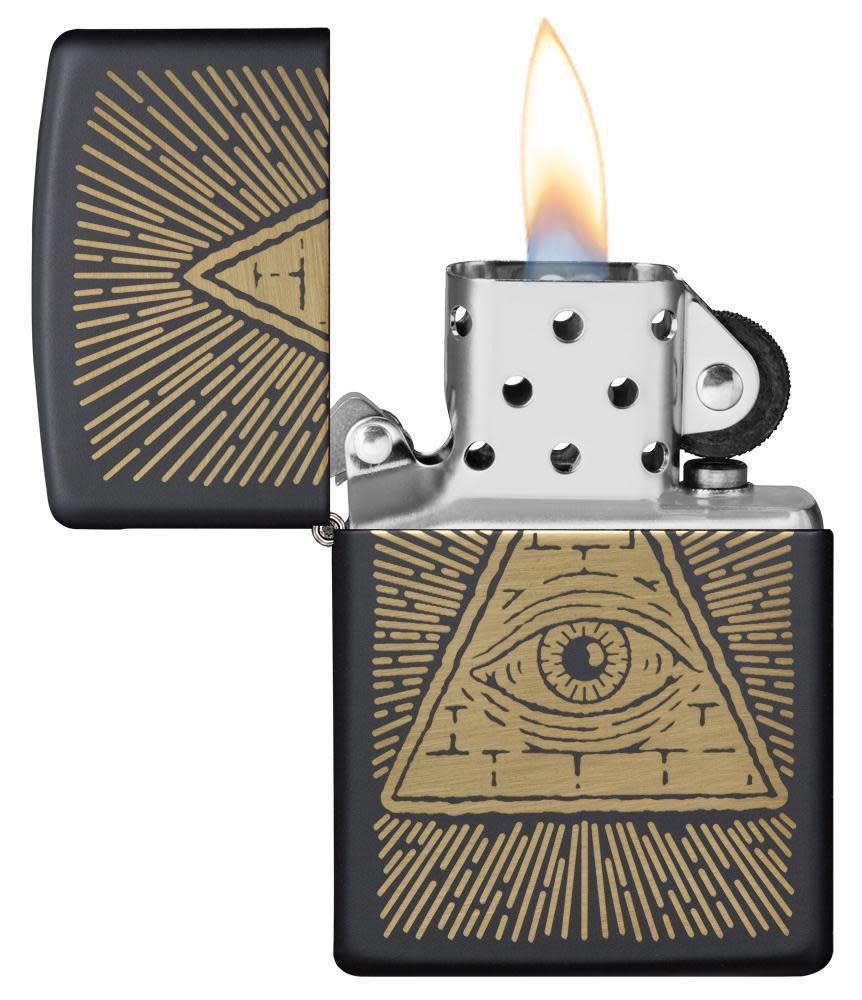 Zippo Eye of Providence Black Matte Design