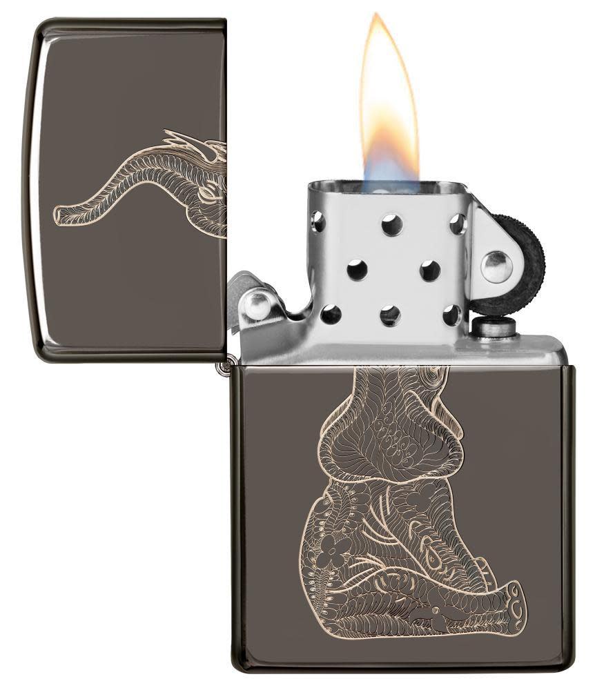 Zippo Zentangle Elephant Design Windproof Lighter