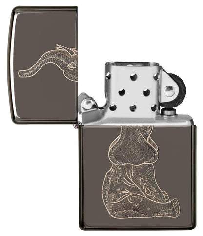 Zippo Zentangle Elephant Design Windproof Lighter