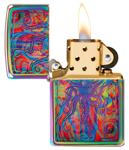Zippo Colorful Octopus Multi Color Lighter