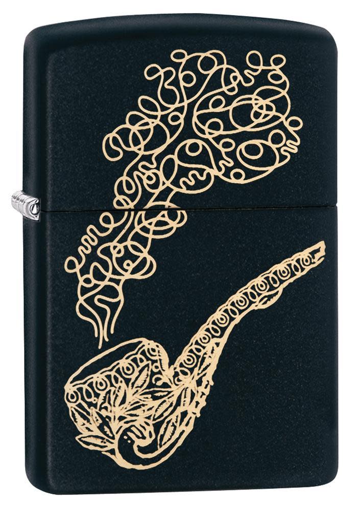 Zippo Bronze Pipe & Smoke Black Matte Windproof Lighter
