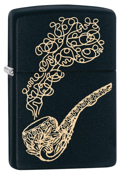 Zippo Bronze Pipe & Smoke Black Matte Windproof Lighter
